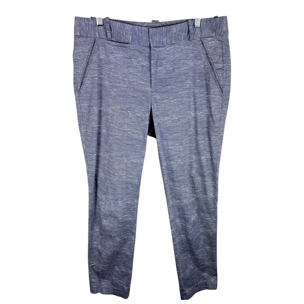 Calvin Klein Gray Heather Straight Leg Mid Rise Knit Dress Pants Trousers Sz 10
